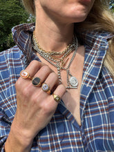 Load image into Gallery viewer, Banded Agate Signet Ring Dated to 1897