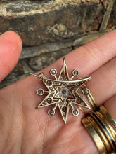 Load image into Gallery viewer, c. 1880 Diamond Starburst Pin & Pendant