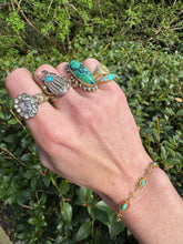 Load image into Gallery viewer, C. 1880 Gold & Turquoise Fancy Link Bracelet