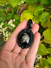 Load image into Gallery viewer, C. 1870 Whitby Jet Open Back Locket Pendant