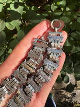 Load image into Gallery viewer, c. 1880 Silver Book Chain Collar Necklace & Button Locket