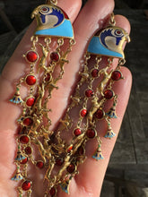 Load image into Gallery viewer, c. 1925 18ct and Enamel Egyptian Revival Collar Necklace