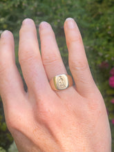 Load image into Gallery viewer, Chunky c. 1920 Dog or Griffin Signet Ring