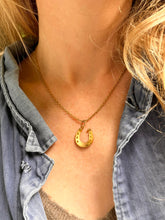 Load image into Gallery viewer, c. 1900 Large Horseshoe Pendant
