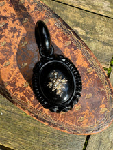 Load image into Gallery viewer, C. 1870 Whitby Jet Open Back Locket Pendant