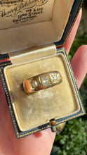 Load image into Gallery viewer, 18ct 3 Stone Old Mine Cut Diamond Ring Dated 1885
