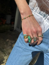 Load image into Gallery viewer, C. 1880 Gold & Turquoise Fancy Link Bracelet