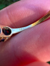 Load image into Gallery viewer, c. 1915 Old Mine Cut Diamond and Sapphire Ring