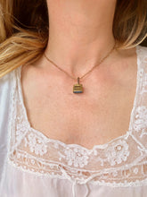 Load image into Gallery viewer, Georgian Fruit Basket Charm with “Bon Soir” Intaglio