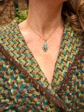 Load image into Gallery viewer, c. 1880 Gold, Silver, Turquoise, Pearl & Enamel Pendant Necklace