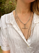 Load image into Gallery viewer, c. 1912 Silver Fetter Link Chain with Extender
