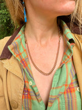 Load image into Gallery viewer, c. 1900 Extra Long Antique Graduated Curb Chain