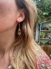 Load image into Gallery viewer, c. 1920 Gold & Hematite Drop Earrings
