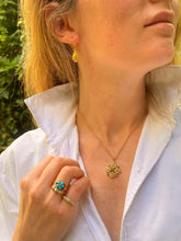 Load image into Gallery viewer, Early Victorian 15ct Gold Turquoise Forget Me Not Ring