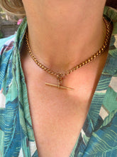 Load image into Gallery viewer, Antique 9ct Roller Ball Curb Link Chain