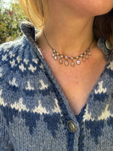 Load image into Gallery viewer, c. 1910 Silver Moonstone Cabochon Necklace