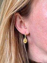 Load image into Gallery viewer, Victorian Forget Me Not Drop Earrings