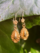 Load image into Gallery viewer, Victorian Forget Me Not Drop Earrings