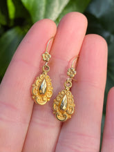 Load image into Gallery viewer, Victorian Forget Me Not Drop Earrings