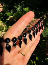 Load image into Gallery viewer, c. 1890 Fringed Jet Glass Choker