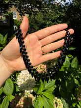 Load image into Gallery viewer, c. 1890 Fringed Jet Glass Choker