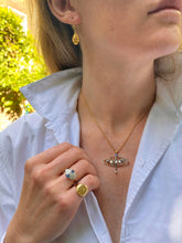 Load image into Gallery viewer, Edwardian/Art Nouveau Sapphire, Diamond & Pearl Lavaliere Pendant