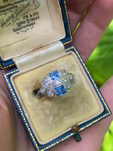 Load image into Gallery viewer, C. 1920 Sapphire & Diamond Ring Set in 18ct & Platinum
