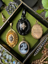 Load image into Gallery viewer, C. 1870 Whitby Jet Open Back Locket Pendant
