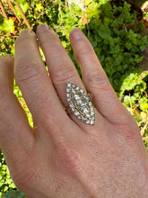 Load image into Gallery viewer, c. 1910 Rose Cut Navette Ring