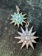 Load image into Gallery viewer, c. 1890 Paste and Silver Starburst Pendant