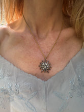 Load image into Gallery viewer, c. 1890 Paste and Silver Starburst Pendant