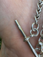 Load image into Gallery viewer, Silver Rollerball Curb Link Chain Dated to 1899