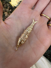 Load image into Gallery viewer, c. 1974 Vintage 9ct Gold Fish Charm or Pendant