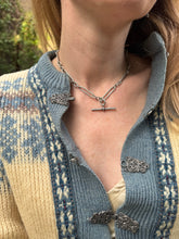 Load image into Gallery viewer, c. 1912 Silver Fetter Link Chain with Extender