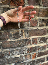 Load image into Gallery viewer, c. 1912 Silver Fetter Link Chain with Extender