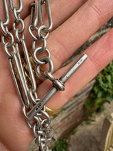 Load image into Gallery viewer, c. 1912 Silver Fetter Link Chain with Extender