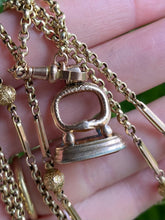Load image into Gallery viewer, Victorian Double Ouroboros Snake Seal Fob