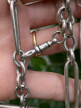 Load image into Gallery viewer, Perfect Antique Silver Trombone Chain