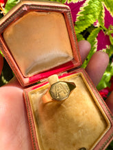 Load image into Gallery viewer, 22ct “A” Signet Ring Dated to 1887