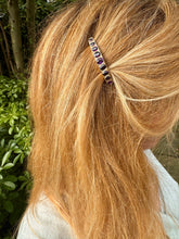 Load image into Gallery viewer, c. 1900 Gold, Amethyst and Diamond Hair Clip or Barrette