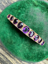 Load image into Gallery viewer, c. 1900 Gold, Amethyst and Diamond Hair Clip or Barrette