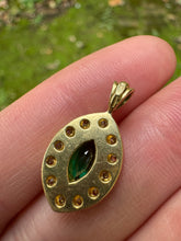 Load image into Gallery viewer, Emerald, Diamond and 18ct Gold Pendant