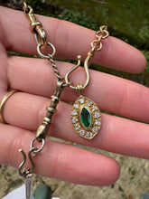 Load image into Gallery viewer, Emerald, Diamond and 18ct Gold Pendant