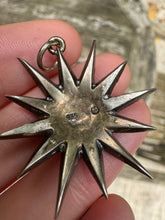 Load image into Gallery viewer, c. 1890 Paste and Silver Starburst Pendant