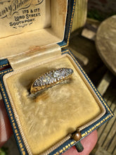 Load image into Gallery viewer, c. 1910 18ct, Platinum & Diamond Boat Ring
