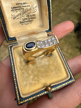 Load image into Gallery viewer, Vintage 14ct Gold, Sapphire and Diamond Ring