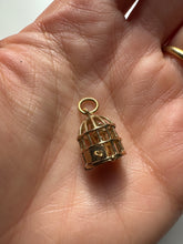 Load image into Gallery viewer, c. 1915 9ct Gold Birdcage Charm