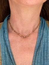 Load image into Gallery viewer, Antique Lover’s Knot/Trombone Link Chain