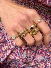 Load image into Gallery viewer, c. 1910 18ct Gold and Diamond Boat Ring