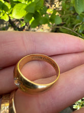Load image into Gallery viewer, Large 1900 18ct and Diamond Gypsy Ring